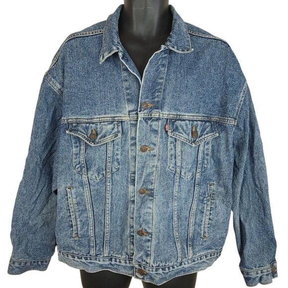 Levis Denim Trucker Jacket Vintage 90s 70507-4890 Mens Size Large